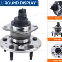PAROD Pair 512003 Rear Wheel Bearing Hub Assembly Fit for Buick Lesabre Lucerne Park Avenue/Cadillac Allante DeVille DTS/Chevy Malibu/Oldsmobile Aurora Cutlass Toronado/Pontiac Bonneville 1991-2011