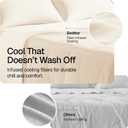 Bedtter Cooling Comforter King Size, Cooling Blankets for Hot Sleepers & Night Sweats, Dual-Sided Cool Tech, Lightweight Breathable & Soft Summer Comforter, Cold Bed Blanket, 106x90 Inches, Ivory