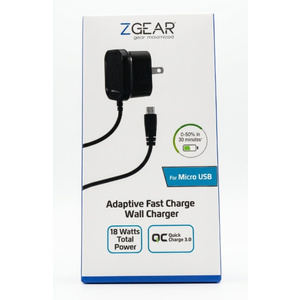 ZGEAR Adaptive Fast Charge Wall Charger For Micro USB