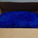 8x10 Blue Shag Area Rugs for Living Room, Large Fluffy Shaggy Rug for Bedroom Boys Kids Nursery Rooms, Ultra Soft Comfy, Big Fuzzy Plush Carpet for Girls Indoor Home Decor, Upgrade Non-Slip