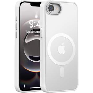 Newfuture Designed for iPhone 17e Case & iPhone 16e Case with Magnetic [13 FT Military Drop Protection] [Compatible with Magsafe] Translucent Shockproof with Anti-Fingerprint Phone Case, Frosted White