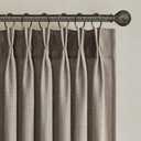 100 Inches Long Pleated Sheer Curtains,Dark Linen Blended Light Filtering Window Curtains 100 Length 2 Panels for Living Room Bedroom Pinch Pleat Drapes with Hooks 2 Panels 40" Wx100 L,Light Brown