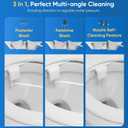 Ultra-Slim 3-in1 Bidet, Warm Water, Self-Cleaning, Posterior&Feminine Wash-(Retractable Dual Nozzles), Non-Electric Bidet Attachment for Toilet Seat, Adjustable Water Pressure, Stainless Steel Inlet