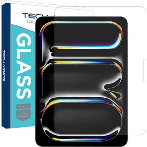 Tech Armor for Apple iPad Pro 13 Inch Screen Protector M5 2025 & M4 2024 - Ballistic Tempered Glass, Bubble Free, 9H+, HD Clear, Scratch Resistant + Easy Installation Tray - 1 Pack