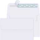 Eupako A4 White Photo Envelopes 4x6, 250 Pack Self Seal Envelopes for 4x6 Cards, Photos, Invitations, Wedding, Graduation, Baby Shower, 4.25 x 6.25 Inches