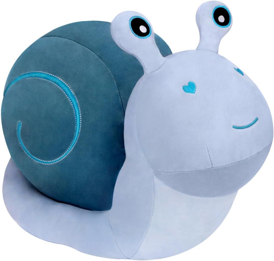 MUPI Snail Plush Pillow Toy Cute Stuffed Animal Snail Plush Kawaii Soft Decor Plushies Doll Gifts for Adults Kids Boys Girls Room Decor (Blue 23.6 Inch)