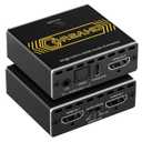 8K@60Hz 4K@120Hz HDMI2.1 Audio Extractor 2 in 1 Out Switch,48 Gbps,HDCP 2.3, SPDIF 5.1Ch,L/R 2.1Ch,Supports,ARC TV Apps,VRR,ALLM,HDCP Bypass,HDR,Dolby Vision Atmos,Soundbar,Graphics Card