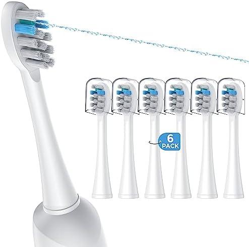 FitMount 5 Pack Toothbrush Replacement Heads Compatible with WaterPik Sonic Fusion 2.0, FitMount Flossing Brush Head Fit for Water-Pic SF-01W SF-02W and 2.0 SF-03 SF-04