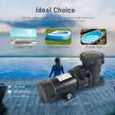 DoE-Compliant CEC approved 1.5HP 115v 4920GPH Above Ground Pool Pump with On/Off Switch and Horizontal Reversible Discharge