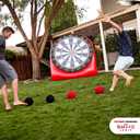 Swooc Games - Premium Inflatable Giant Kick Darts (15+ Ways to Play) - Jumbo Soccer Dartboard with Air Pump - Big Carnival Games - Giant Outdoor Games - Oversized Dart Board Yard & Lawn Game