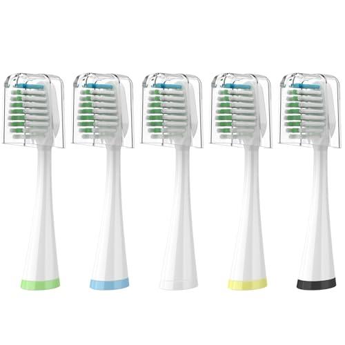 Replacement Brush Heads for Smile Bright Platinum Sonic Electric Toothbrush, Soft Bristles, 4-Pack, with Covers