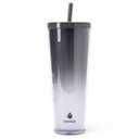 Manna™ Axel™ Plastic Tumbler & Straw Set - Gray, 24 Oz