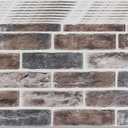 3D Wall Panels Brick Peel and Stick 26.7"x13.4"-10 PCS - Gray Faux Bricks Self Adhesive Waterproof Wall Decor Outdoor - Foam Walls Panel Faux Stone Tile for Backsplash Fireplace Kitchen Decorative