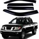 Tape-On Rain Guard 4-Piece for 05-20 Nissan Frontier Crew Cab Windows Visor Shield Shade Smoke 94407