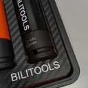 BILITOOLS 1/2 inch Drive Impact Lug Nut Socket Set, 15 17 19 21 22 MM Non-Marring Thin Wall Wheel Protector Nut Socket