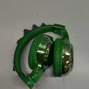 QearFun Kids Dinosaur Bluetooth Headphones, 60H Playtime, 74/85/94dB Safe Volume Limit, Metallic Gradient Wireless Headset with Mic, Fast Charging, Foldable, Wired Mode for Girls School/Tablet/Travel (Green)