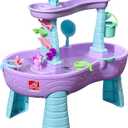 Step2 Rain Showers and Unicorns Water Table, Kids Water and Sand Activity Sensory Playset, Summer Outdoor Toys, 13 Piece Water Toy Accessories, for Toddlers 1.5+ Years Old, Blue & Purple