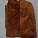 GIGIZAZA Decorative Velvet Pillow Covers 20x20, Set of 2 Burnt Orange Sofa Couch Throw Pillows Covers Cases, Living Room Square Cushion Accent Stripe Covers