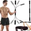 Hotwave Elastic Fitness Bar,Vibration Stick,Body Physical Therapy,Core Strength Training,Power Twister for Arm, Exercise in Home Gym (Black)