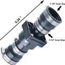 Hydro Master Plastic Sump Pump Check Valve with Stainless Steel Clamps for 1-1/2 inch or 1-1/4 inch
