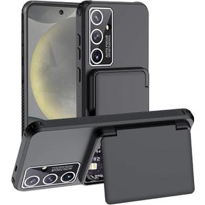 Hualele for Samsung Galaxy S24 Case Wallet with Credit Card Holder & Hidden Mirror, Built-in Camera Cover Rugged Shockproof Silicone Protective Wallet Phone Case Cover for Galaxy S24 6.2" Black Hualele for Samsung Galaxy S24 Case Wallet with Credit Card Holder & Hidden Mirror, Built-in Camera Cover Rugged Shockproof Silicone Protective Wallet Phone Case Cover for Galaxy S24 6.2" Black