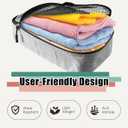 WTREE 4-Piece Packing Cubes Travel Accessories Set for Suitcases - Luggage Organizer Bags with Double Zipper - Mesh Top - Small/Medium/Large/Slim - Grey
