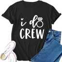 Bride Shirt & I Do Crew Bachelorette Party Shirts Bridesmaid Squad Tee, 2XL