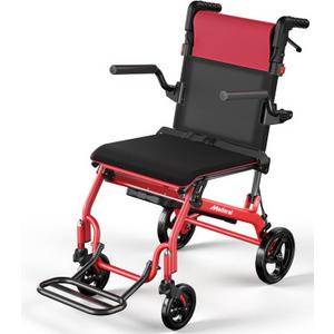 Transport Wheelchairs for Adults Lightweight Foldable Transport Chair with Telescopic Handle, Portable Folding Travel Transfer Wheel Chairs for Seniors