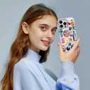 Cases for iPhone 14 Pro Max,Compatible with MagSafe,Classic Clear Shockproof Protection Magnetic Phone Case - Collage European Disco