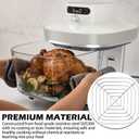 LikeLion Crisper Rack for Ninja Crispi Air Fryer FN101, Stainless Steel SUS304, Food Grade, Compatible with Ninja Crispi Air Fryer 2.5Qt and 4QT Glass Containers, Silver