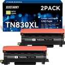 Compatible TN830XL Toner Replacement for Brother TN830XL TN830 XL Toner use with HL-L2460DW HL-L2405W HL-L2400D HL-L2480DW MFC-L2820DW MFC-L2820DW XL DCP-L2640DW MFC-L2900DW (Black,2 Pack)