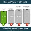 Folosu for iPhone 16 Wallet Case with Card Holder, Hand Wrist Strap Loop Holder Kickstand, RFID Blocking Finger Grip Ring PU Leather Double Buttons Shockproof Cover 6.1" Rose Gold