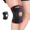 Fit Geno KneeXpert Knee Brace with Side Stabilizers & Patella Gel Pad - Adjustable Compression Support for Pain Relief, Meniscus, ACL, Arthritis, Running 