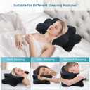 DONAMA Cervical Pillow for Neck and Shoulder Pain Relief, Cooling Contour Memory Foam Pillow, Dual-Height Ergonomic Neck Support Pillow for Side Back Stomach Sleepers with Removable Pillowcase, Queen Size