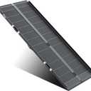 WHALEMOTOR Black Portable Wheelchair Ramp, 7FT No-sew Non-Slip Aluminum Wheelchair Ramp, Folding Portable Wheelchair Ramps for Home, Weight Capacity Up to 800 LBS, Loading Dock Plates