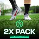 Lux 2-Pack Soccer Grip Socks for Men & Women - GripArray Anti-Slip Performance & Comfort - Grip Socks Soccer
