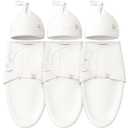 KeaBabies 3-Pack Organic Swaddles for Newborns Girls, Boys with Hats - Soft Cotton Baby Sleep Sacks 0-3 Months, Breathable Baby Hats and Swaddles 0-3 Months, Newborn Essentials Must Haves (Soft White)