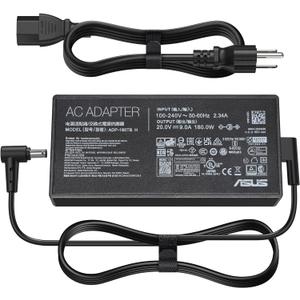 180W Fit for Asus ROG Zephyrus G14 G15 GA502 GA401 Asus TUF Gaming A15-FA506 A17-FA706 ASUS zenbook pro14 20V 9A AC Adapter 6.0x3.7mm ADP-180TB H ASUS 180W Charger