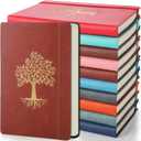 Dispowreath 10 Pack Lined Journal Notebook A5 Leather Hardcover Journals for Writing 200 Pages 10 Colors Notepad for Travel Work School Office Business Note Taking Diary 5.7" x 8.3" (Pastel Color)