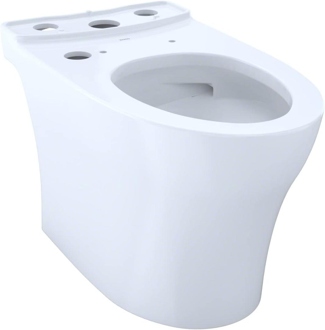 TOTO Aquia IV WASHLET+ Elongated Skirted Toilet Bowl with CEFIONTECT, Cotton White - CT446CEGNT40#01