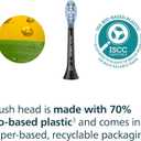 Philips Sonicare C3 Two-in-One - Genuine Replacement Electric Toothbrush Heads, Black, 4 Pack One Year Supply, HX9044/95