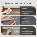 YDKGL 15PC Stair Treads Non-Slip Washable Peel and Stick Stair Treads for Wooden Steps Indoor Reusable Stair Carpet Treads Adhesive Stair-Runner Rugs for Kids and Dogs Elder8"x30"Gray
