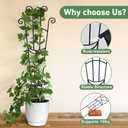 32.6in Plant Trellis for Climbing Plants Indoor Outdoor, Expandable Large Metal Garden Trellis for Potted Plants, Heavy-Duty Tall Pothos Plant Climber Support for Ivy Pothos Hoya Monstera, 2P