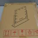 FENCHILIN White Hollywood Vanity Mirror with Lights 9 Dimmable Bulbs Makeup Mirror with Smart Touch Control for Glam Room Bedroom Detachable 10X Magnification Rotation White