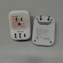2 Pack European Plug Adapter USB C, TESSAN US to Europe Adapter 4 Outlets 3 USB Charger, Type C International Power Adaptor to Italy Spain France Portugal Iceland Germany, Europe Travel Essentials