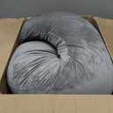 QUEEN ROSE Body Pillow for Side Sleepers, Soft Comfort S Shaped Hug Pillow for Adults, Full Body Support, Velvet Grey, 41in
