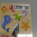 QUOKKA Wooden Puzzles for Toddlers 1-2  4 Set Pegged Puzzles for Kids Ages 1-2  Animal Sea Learning Toy for Kids  Gift Realistic Educational Game for Boy and Girl