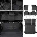 Floor Mats Set for Nissan Rogue 2021-2025 2026 (Not fit Sport), All Weather TPE Backrest Mat Trunk Mat Cargo Liner Door Sill Guards Accessories (2021-2025 | Rogue | Floor Mats Set)