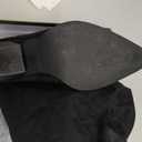 iiimmu Tall Cowgirl Boots Women Pointed Toe and Block Heel Cowboy Suede Boots with Embroidered, Black, Size 7.5