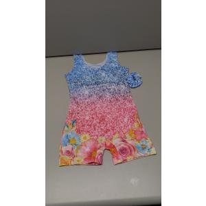 Gymnastics Leotards for Girls Shiny Toddler Biketard Unitard One Piece Tumbling Outfits, 110